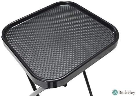 Berkeley Caleb Fold-A-Way Service Tray - Black for Desk Tasks, Workstation, Tool Organizer, Garage Work