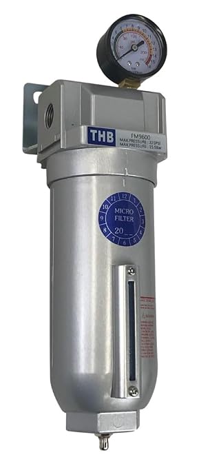 1/2" NPT Industrial Coalescing 0.01u Micron Filter Removes 99.98% of Oil