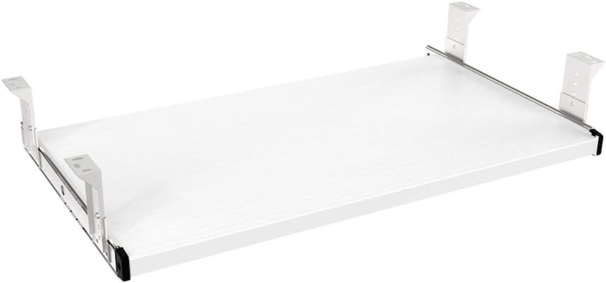FRMSAET Under Desk 20/24/30 inch Keyboard Drawer Platform (24 in,White)