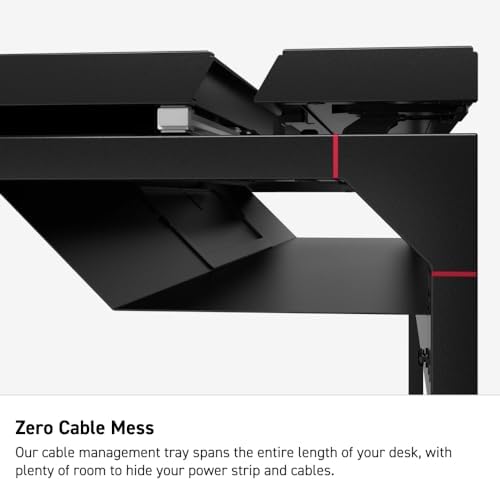Secretlab Magnus Metal Desk with Black Leatherette Mat, Ultra-Durable