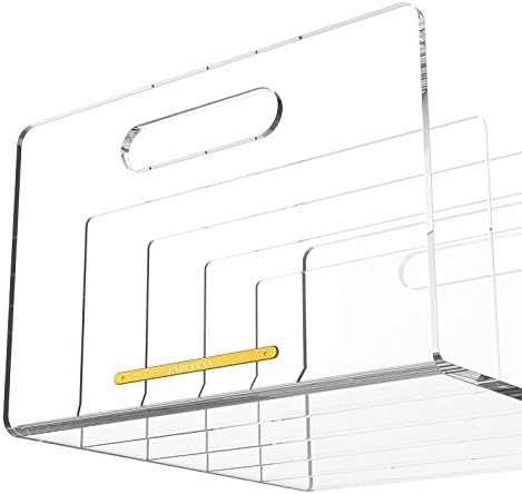 Acrylic File Sorter, Desktop File Collator Office File Organizer, Clear 11.4" x 6.7" x 10"