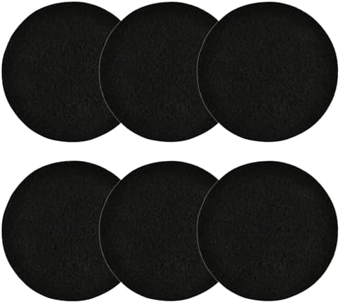 6Pcs 6.5 Inch Charcoal Filters for Kitchen Compost Bin, Replacement Activated Carbon Filters for Countertop Compost Pail Home Bucket Refill Sets, Round