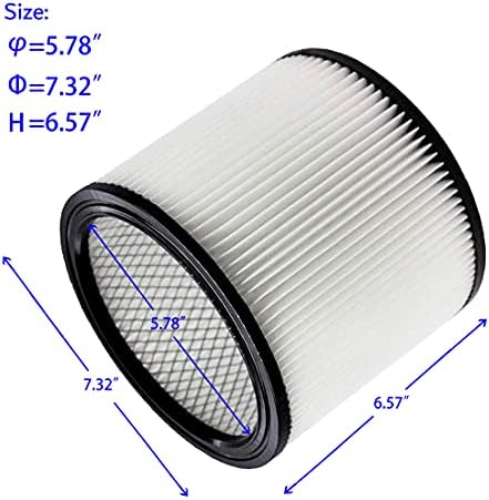 90304 Replacement Cartridge Filter, Compatible with Shop-vac 90350 90304 90333,Fits for Most Wet Dry Vacuum Cleaners 5 Gallon and above (90304)