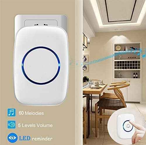 Wireless Doorbell, FullHouse Waterproof Door Bell Kit, Distinguish front and