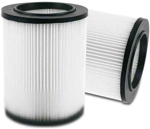 2 Pack Standard VF4000 Replacement Wet/Dry Vacuum Filter, Compatible with Wet Dry Vac 5-20 Gallons Vacuum Cleaner