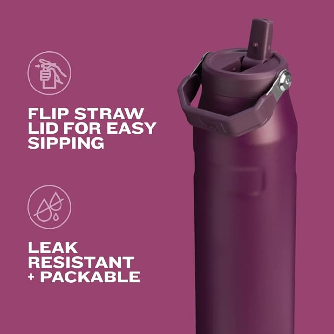 Stanley IceFlow Flip Straw 2.0 Water Bottle 36 OZ | Built-In Straw