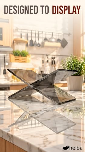 Book Holder - Elegant Acrylic X-Shaped Cookbook Stand for Display