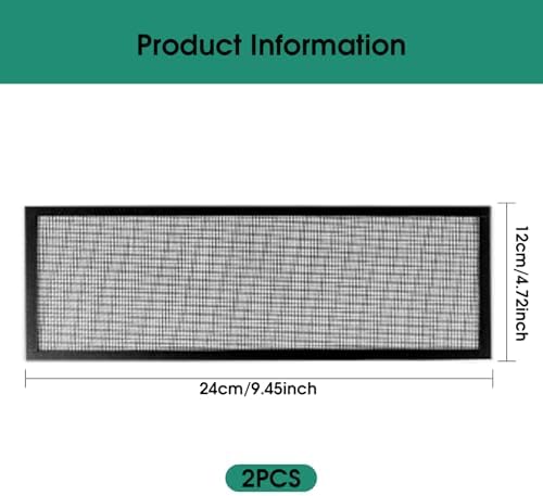 2Pcs Floor Register Cover Trap, 5x9 Inch Magnetic Air Vent Filter Floor Vent Covers Screen for Home, Dustproof Mesh Filters Net Trap Keeps Flies, Coin, Pet Hair, Food Out