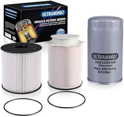 Diesel Filter set for Cummins Turbo 6.7L 2019-2024 Fuel Filter Fuel/Water Separator Engine Oil Filter for Ram 2500 3500 4500 5500 6.7L Engine 68157291AA 68436631AA 5083285AA