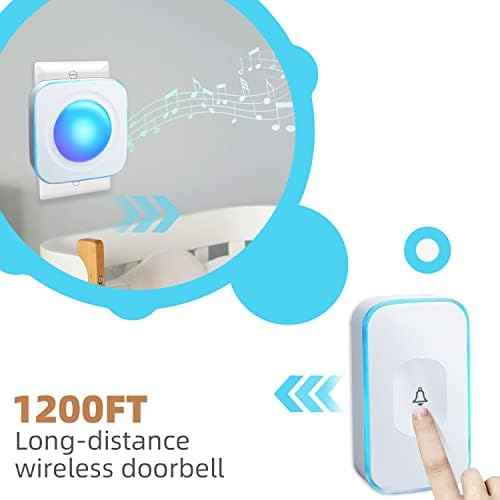 Wireless Doorbell Plug in 1200feet wireless door bell Battery Operated