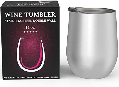 CHILLOUT LIFE 12 oz Stainless Steel Wine Tumbler