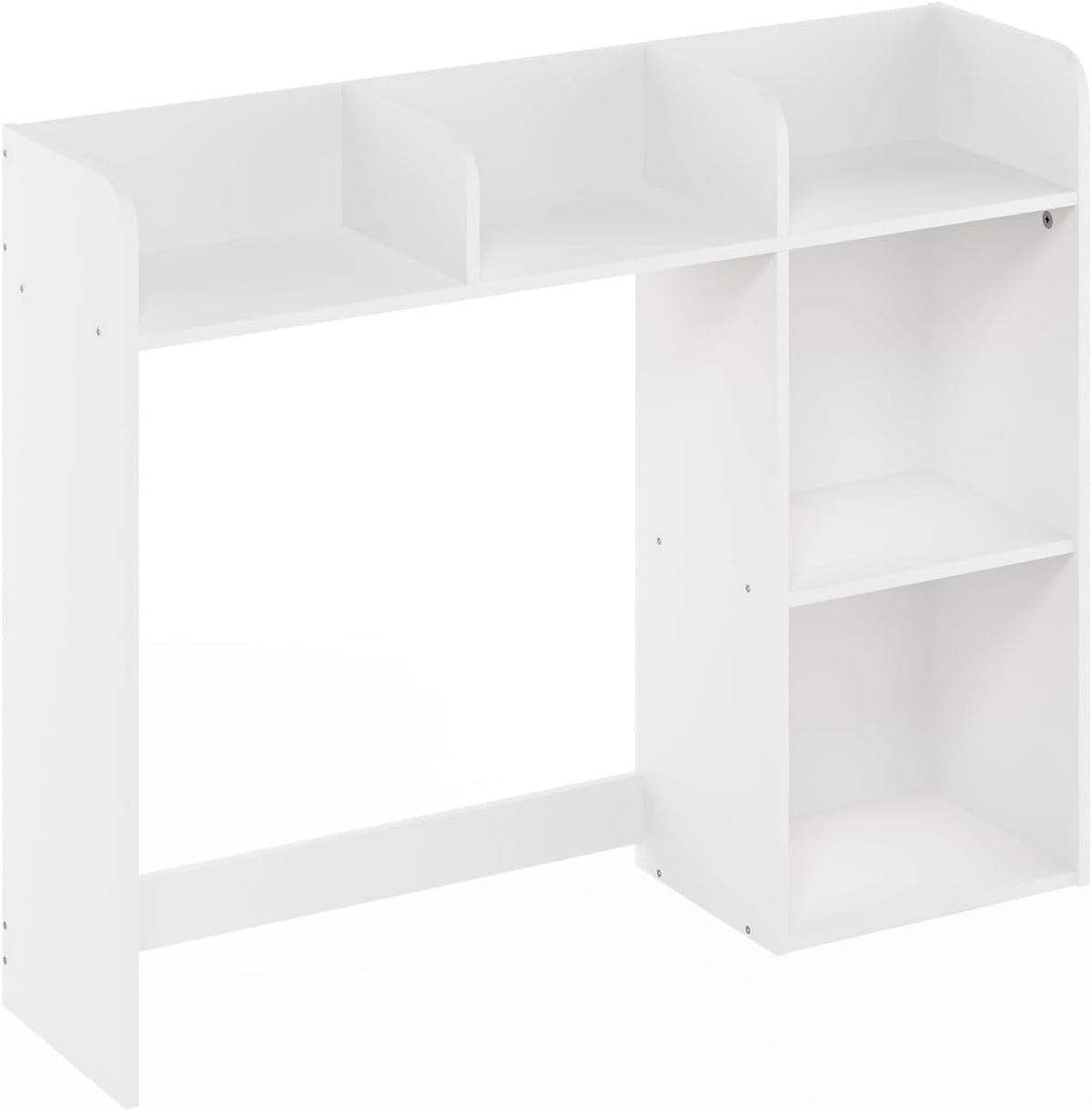 Furinno Classic Desk Shelf, 5-Shelf Desktop Hutch, Book Shelf, 3-Tier Desk Organzier, for Office Supplies, Office Desk Accessories, for Home Office, College, Dorm, White