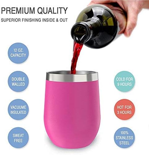 CHILLOUT LIFE 12 oz Stainless Steel Wine Tumbler