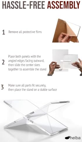 Book Holder - Elegant Acrylic X-Shaped Cookbook Stand for Display