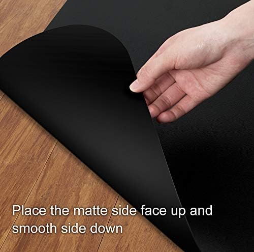 Kuyal Black Chair mat for Hardwood Floor, 36 x 48 inches Rectangle