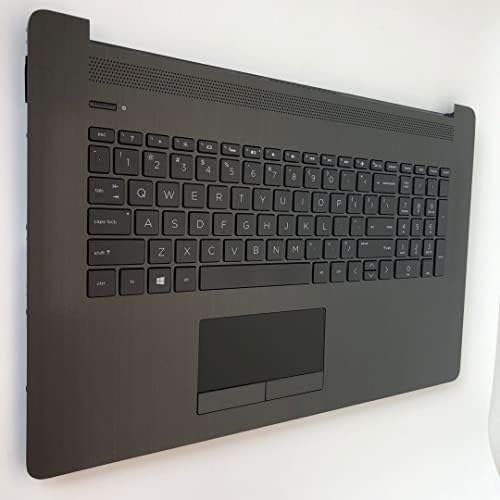 Replacement Laptop Upper Case Palmrest Backlit Keyboard Non-PTP Touchpad Assembly Part for HP 17 by/CA L22749-001 Gray