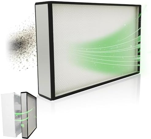 FFU H14 HEPA Filter Replacement, Laminar Flow Hood Filter Replacement Kit 1 Piece, Compatible with Laminar Flow Hood FFU 46.2"x22.6",100/ISO 5, H14 HEPA Flow Hood Filter