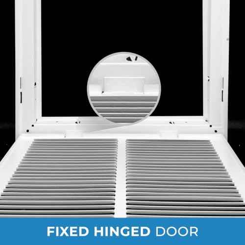 36" X 12 Steel Return Air Filter Grille for 1" Filter - Fixed Hinged Door - HVAC Duct Cover - Flat Stamped Face - White [Outer Dimensions: 38.5 X 13.75]