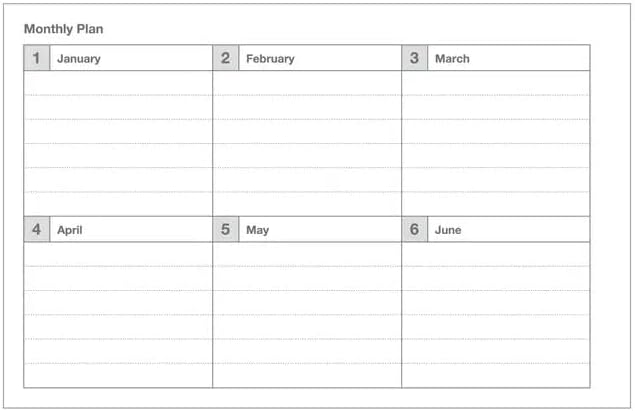 MARK'STYLE Undated Weekly Planner A6, 2-Pack – 58-Week Horizontal Pocket Size Scheduler with Monthly Overview & To-Do List for Desk, Office, or Study Use (Orange)