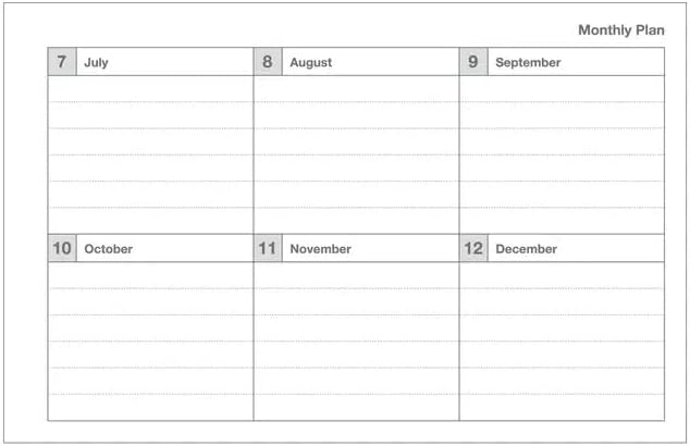 MARK'STYLE Undated Weekly Planner A6, 2-Pack – 58-Week Horizontal Pocket Size Scheduler with Monthly Overview & To-Do List for Desk, Office, or Study Use (Orange)