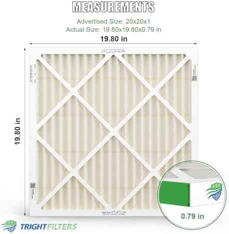 TRIGHTFILTERS 20x20x1 MERV 11 Pleated HVAC Air Filters, 4-Pack