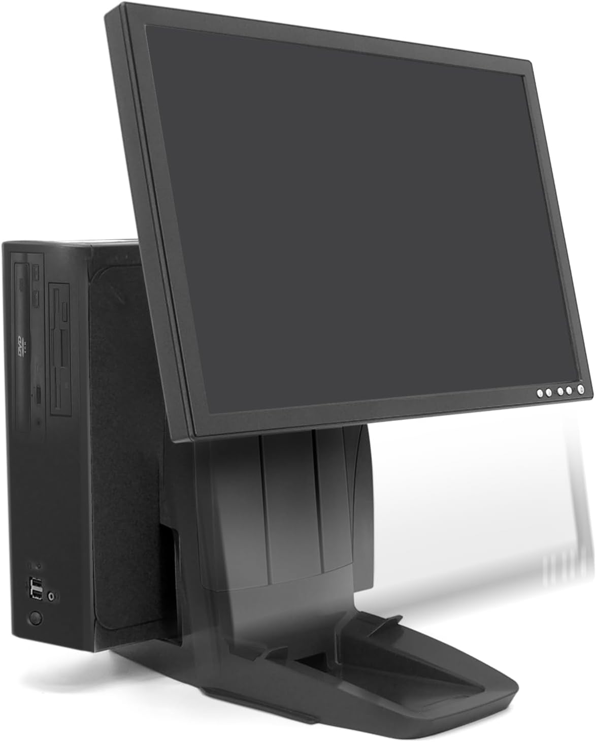 Ergotron – Neo-Flex All in One Stand for Desk, VESA Mount – for Screens Up to 24 Inches, 6 to 16 lbs – CPU Strap