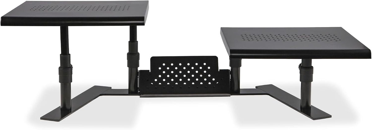 Allsop Metal Art ErgoTwin Height Adjustable Dual Monitor Stand (31883), Black