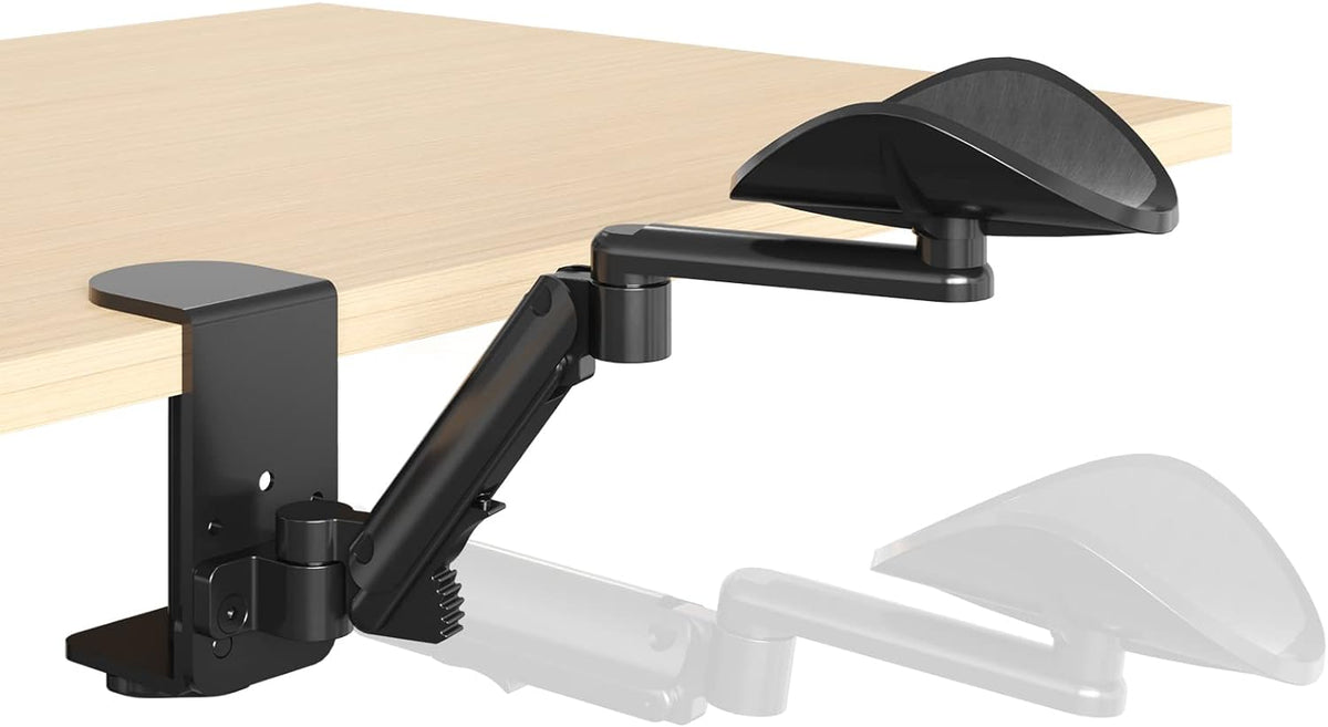JOY worker Clamp-on Adjustable Arm Rest, 360° Rotating Elbow Rest for Desk