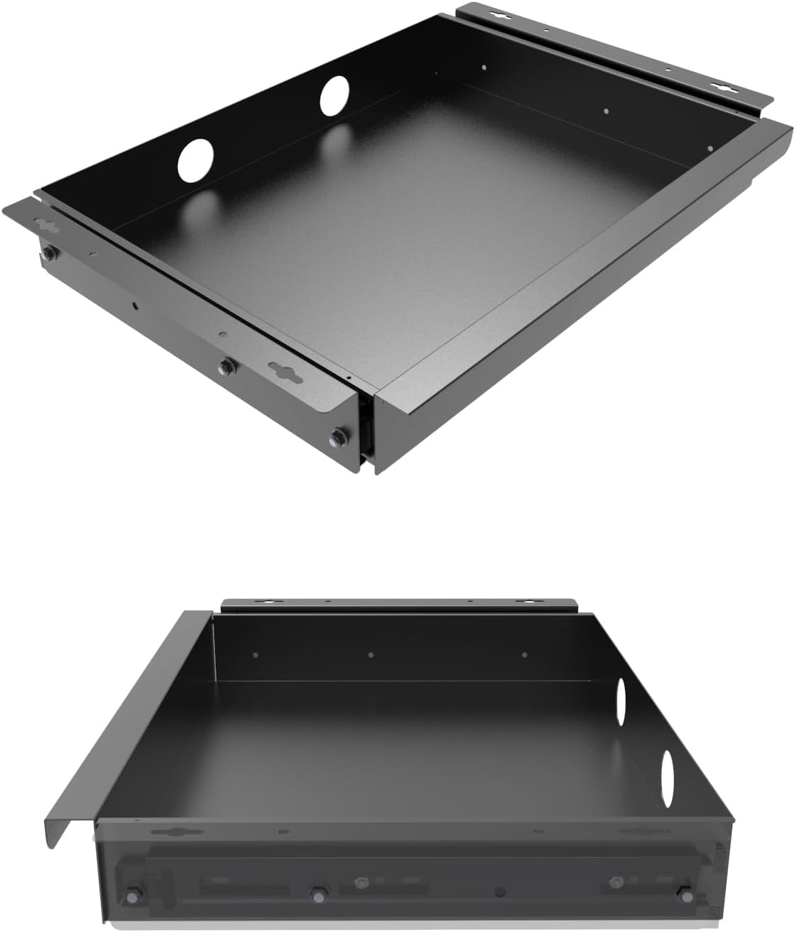 Under Desk Mounted Sliding Pull-out Drawer W 19.2" x D 13.4"