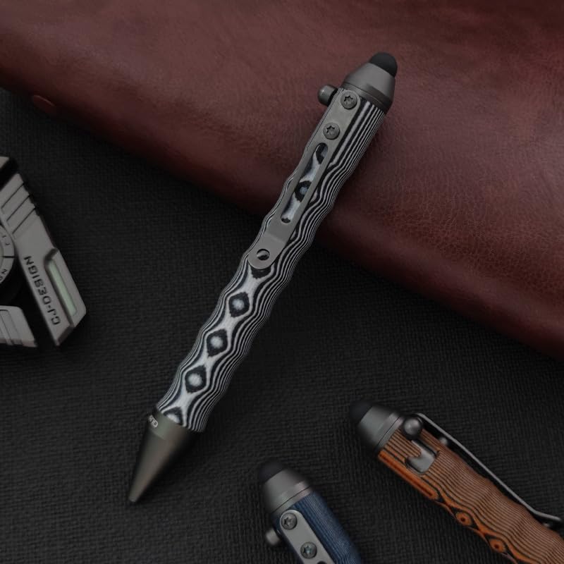 Cool Hand 4.5'' G10 EDC Ballpoint Ink Refillable Bolt Action Tactical Pens