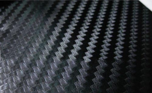 3D Carbon Fiber Vinyl Wrap Sheet – 24" x 60" Black Twill Weave