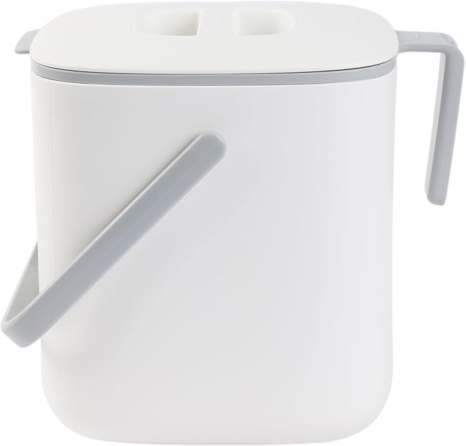 Blue Ginkgo Kitchen Compost Bin – Filter-Free, Odor-Tight Countertop Food Waste