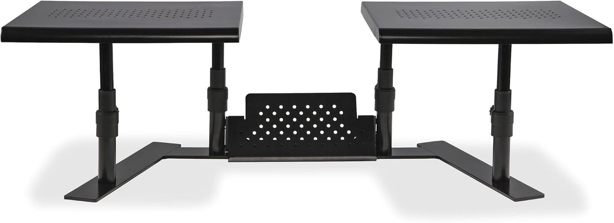 Allsop Metal Art ErgoTwin Height Adjustable Dual Monitor Stand (31883), Black