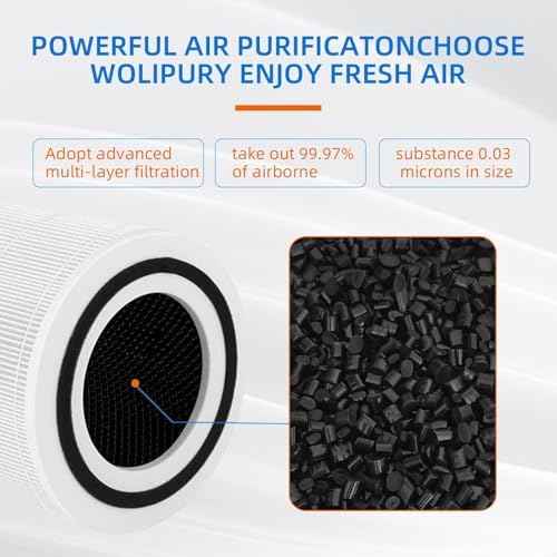 240 True HEPA Replacement Filter for Puro 240 Air Purifier,3-in-1 High-Efficiency HP-14 with Activated Carbon Filter,2 Pack