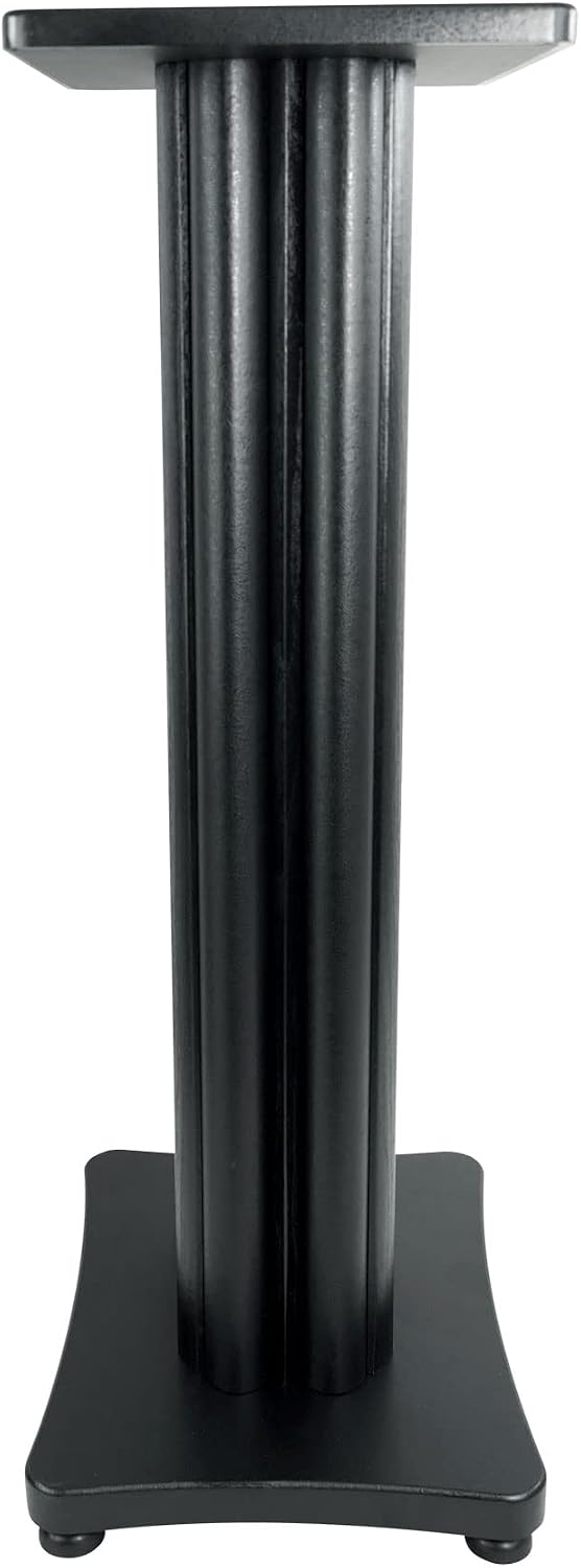 Rockville SS28B Black Wood Grain 28" Solid Home Speaker Stands Pair
