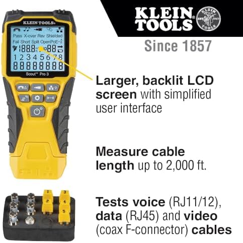 Klein Tools VDV501-851 Scout Pro 3 Tester Starter Set Cable Tester