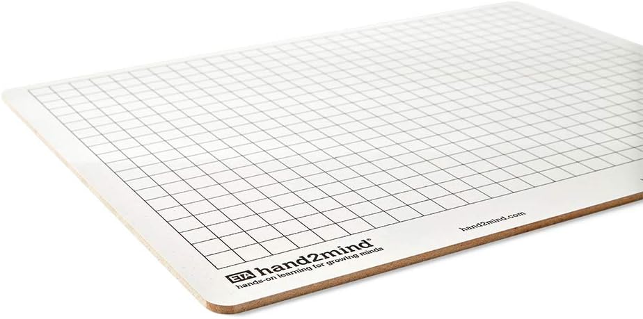 hand2mind Double-Sided Centimeter Grid White Boards for Students, Grid Board for Graphing, Dry Erase Boards, Portable Whiteboard, School Supplies, Classroom Supplies (Pack of 10)