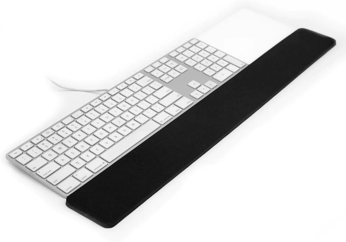 GRIFITI Slim Wrist Pad 24" x 4" x 0.375" Inch Extra Long Soft Profile Keyboard & Mousepad Wrists Rest for 1/4 Inch Thick Keyboard with Trackpad or Mouse Ergonomic Support