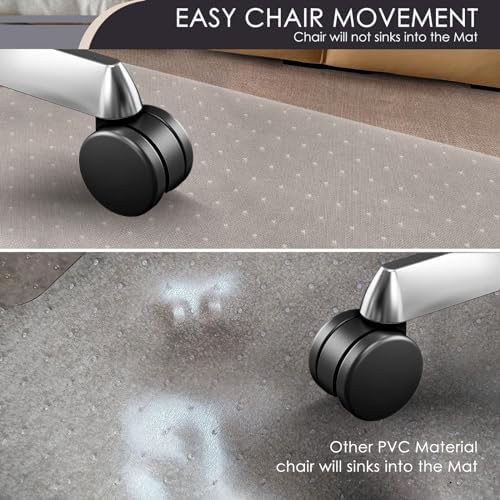 Kuyal Office Chair Mat for Carpet,32x49 Clear Heavy Duty Computer Chair Mat