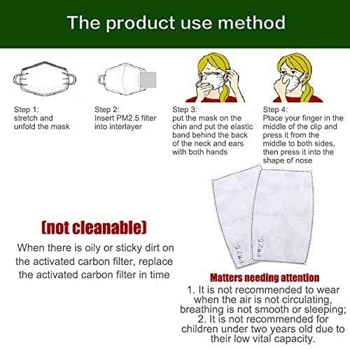 50Pieces PM - 2.5 Anti Dust Activated Carbon Filter 5 Layers Replaceable Anti