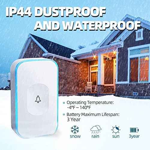 Wireless Doorbell Plug in 1200feet wireless door bell Battery Operated