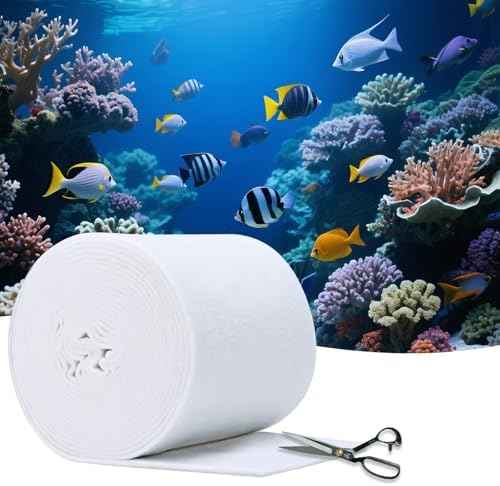 Aquarium Polishing Filter Pad-Ultra Fine 50 Micron Filter Floss for Crystal Clear Water, Cut-to-Size Filter Media for Fish Tank, Safe for Fish/Reef/Turtles(24" x 36", 1-Pack)