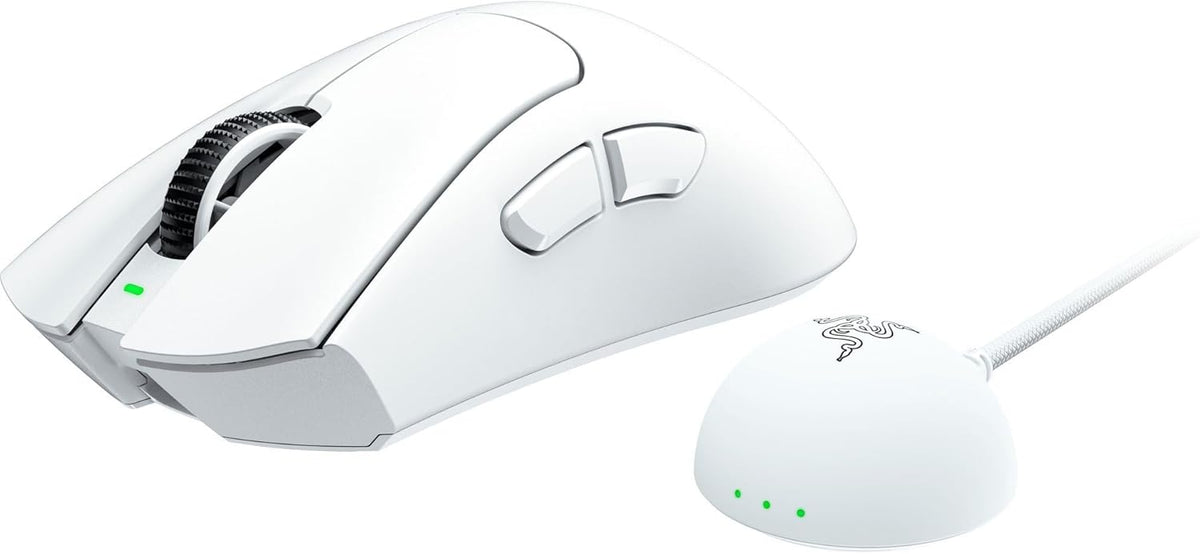 Razer DeathAdder V4 Pro Wireless Gaming Mouse, 8Khz, 57g, White