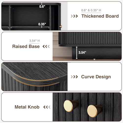 AKMAKM Fluted Shoe Storage Bench, 31" W Small Entryway Bench with