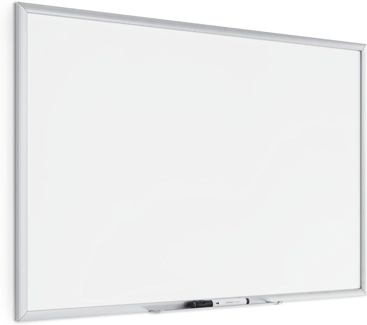 U Brands Dry Erase Whiteboard, 36" x 24", Magnetic, Aluminum Frame