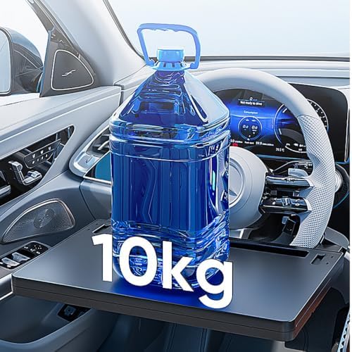 2-in-1 Car Steering Wheel Desk Laptop Tray Adjustable Foldable Food Table