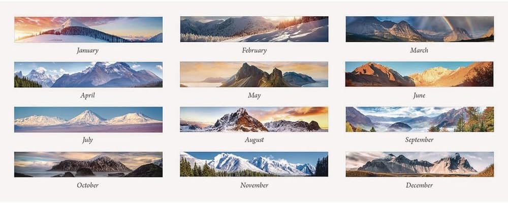 House of Doolittle 2026 Earthscapes Mountains 22" x 17" Monthly Desk Pad Calendar (176-26)