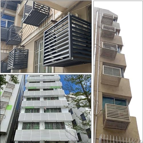 Pool pump covers for outside units, mini split covers for outside units, aluminum outdoor garden air conditioner cover, sturdy and durable, noise-proof, suitable for gardens, balconies, walls ( Color