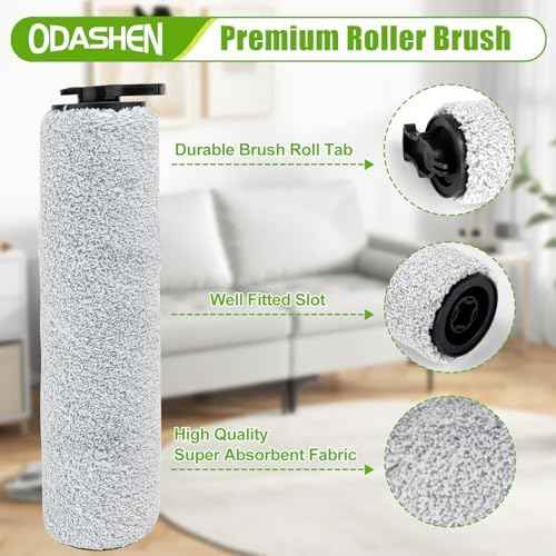 Brush Roll and Filter Replacement Parts for Bissell Crosswave HF2/3845N/3831 Floor Scrubber, 1 Roller Brush 1 Filter 1 Cleaning Brush (Set 2)