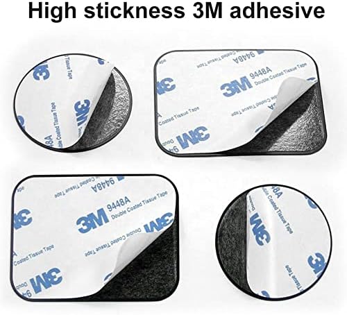 SALEX Phone Metal Stickers for Magnetic Mount - Replacement Set of 16 Car Magnet Square Metal Plates Inside Cell Phone Case. Black Sticky Small Thin Iron Discs with 3M Adhesive Backing for Crafts DIY